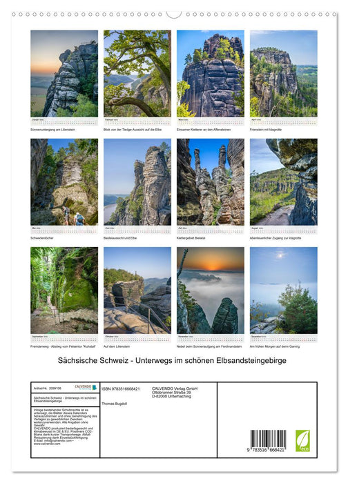 Sächsische Schweiz - Unterwegs im schönen Elbsandsteingebirge (CALVENDO Premium Wandkalender 2026)