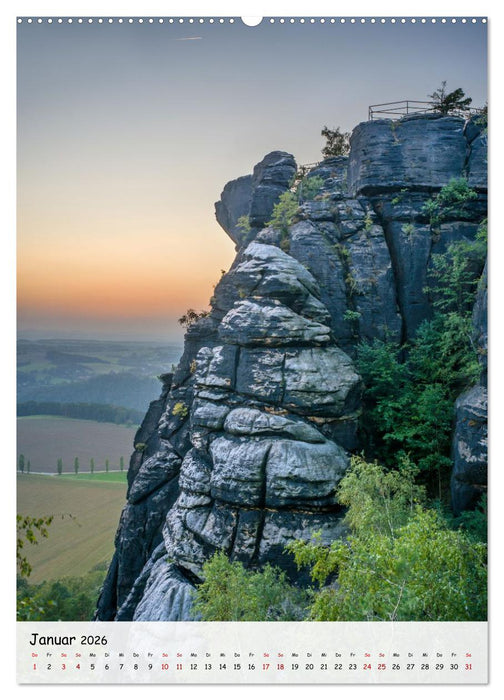 Sächsische Schweiz - Unterwegs im schönen Elbsandsteingebirge (CALVENDO Premium Wandkalender 2026)