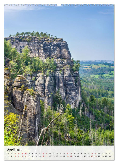 Sächsische Schweiz - Unterwegs im schönen Elbsandsteingebirge (CALVENDO Premium Wandkalender 2026)
