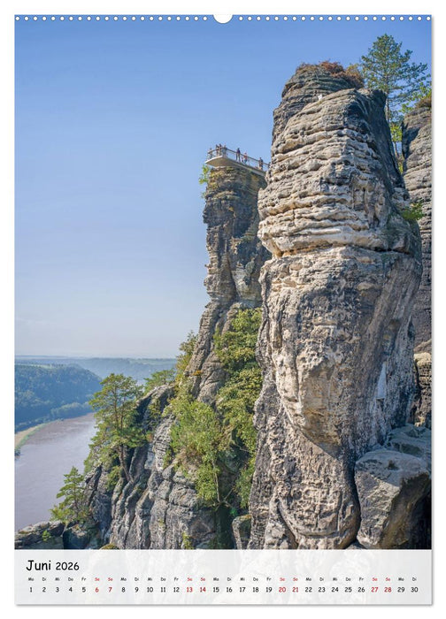 Sächsische Schweiz - Unterwegs im schönen Elbsandsteingebirge (CALVENDO Premium Wandkalender 2026)