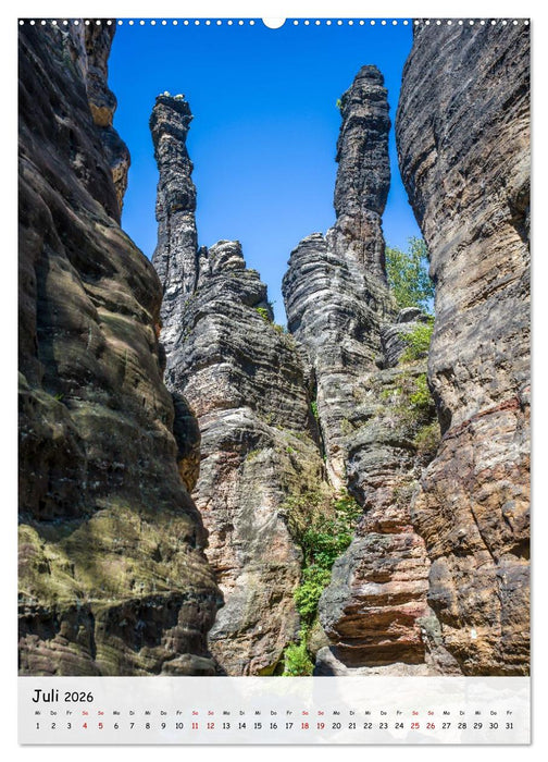 Sächsische Schweiz - Unterwegs im schönen Elbsandsteingebirge (CALVENDO Premium Wandkalender 2026)