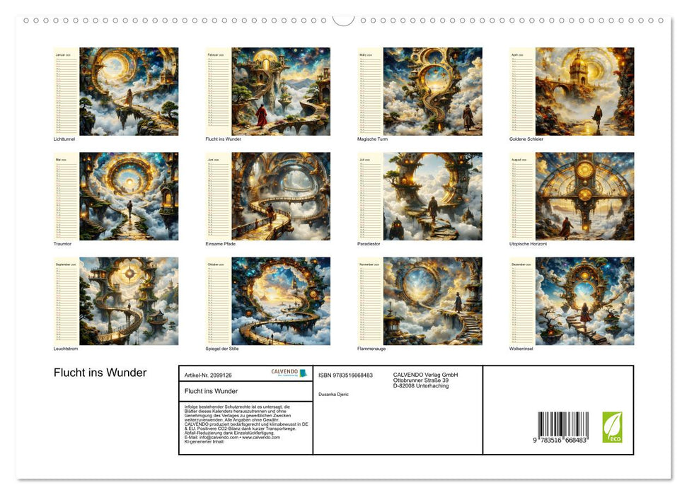 Flucht ins Wunder (CALVENDO Premium Wandkalender 2026)