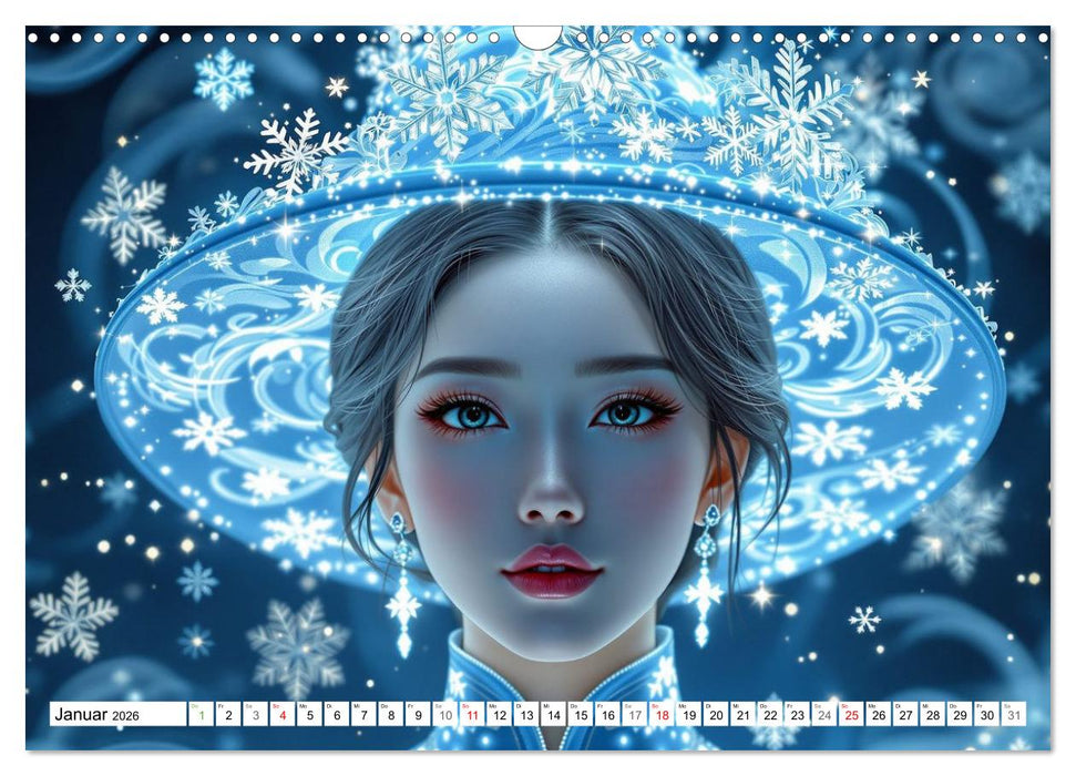 Fantasie Asia-Girls (CALVENDO Wandkalender 2026)