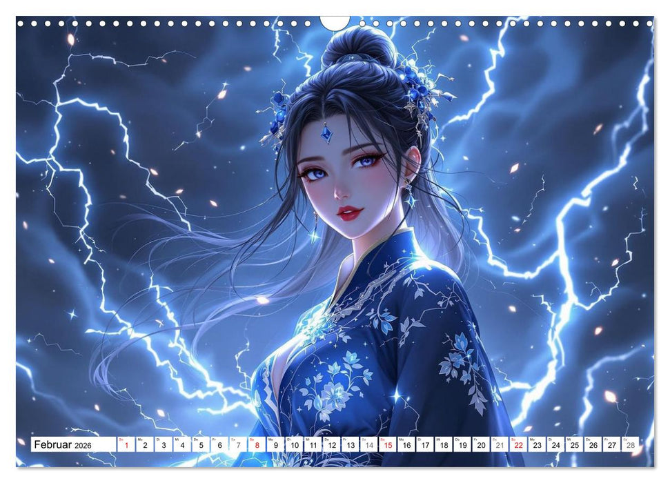 Fantasie Asia-Girls (CALVENDO Wandkalender 2026)