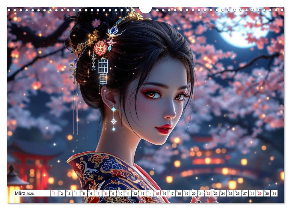 Fantasie Asia-Girls (CALVENDO Wandkalender 2026)