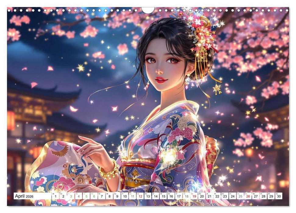 Fantasie Asia-Girls (CALVENDO Wandkalender 2026)