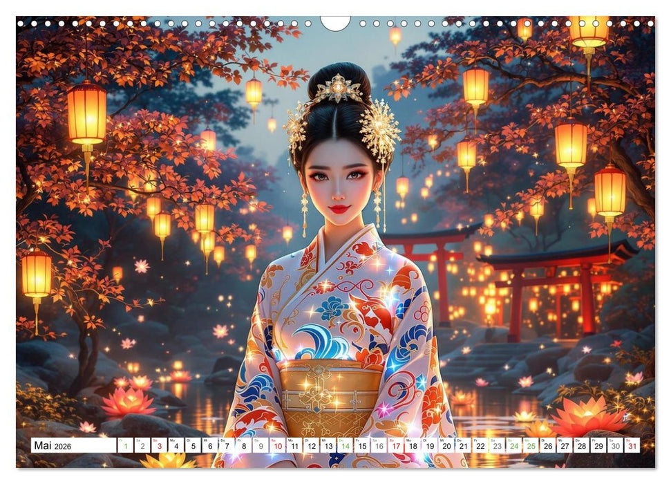 Fantasie Asia-Girls (CALVENDO Wandkalender 2026)