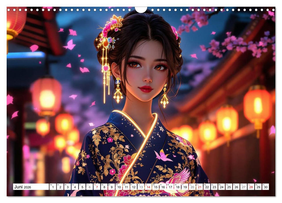 Fantasie Asia-Girls (CALVENDO Wandkalender 2026)