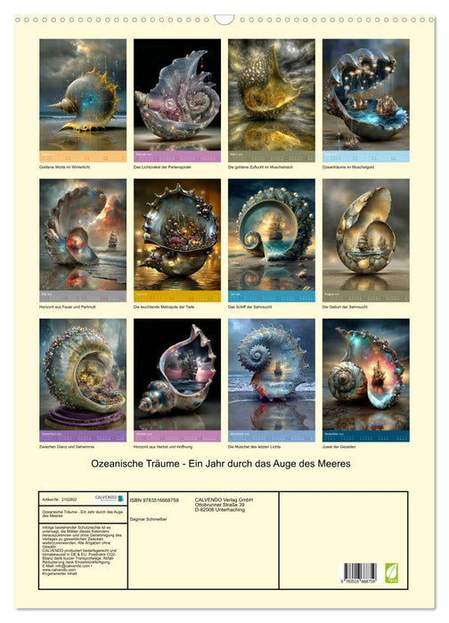 Ozeanische Träume - Ein Jahr durch das Auge des Meeres (CALVENDO Wandkalender 2026)