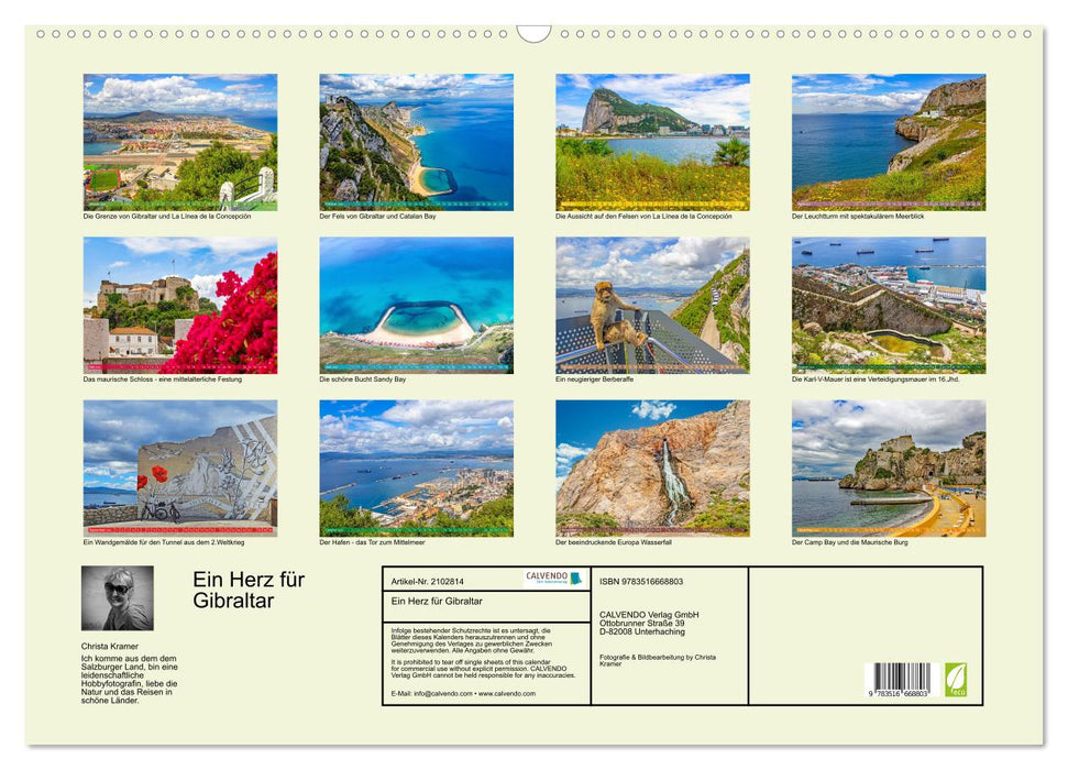 Ein Herz für Gibraltar (CALVENDO Wandkalender 2026)