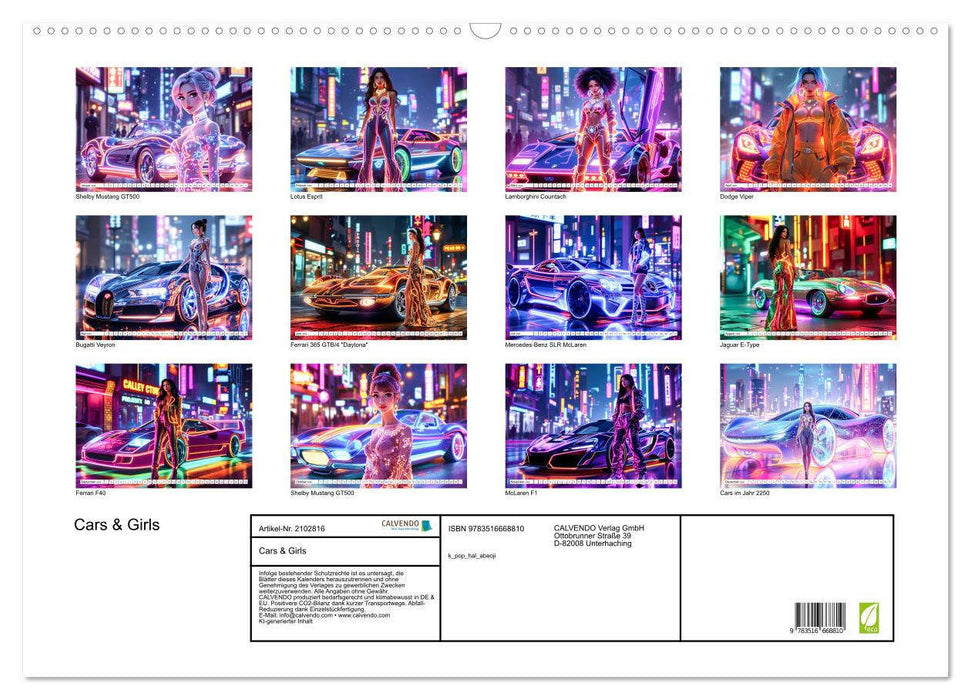 Cars & Girls (CALVENDO Wandkalender 2026)
