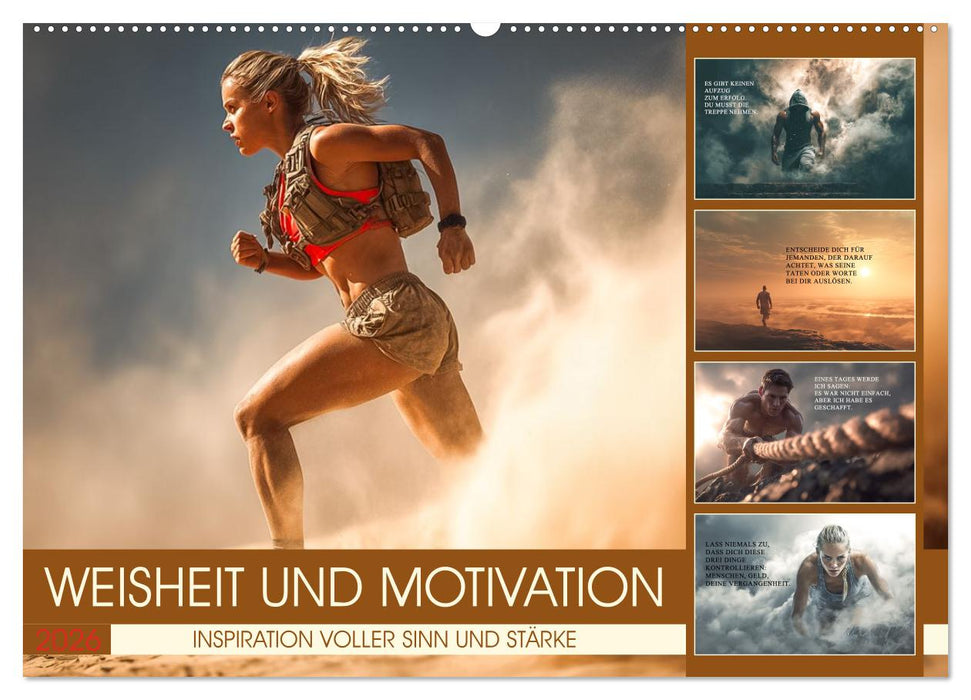 Weisheit und Motivation - Inspiration voller Sinn und Stärke (CALVENDO Wandkalender 2026)