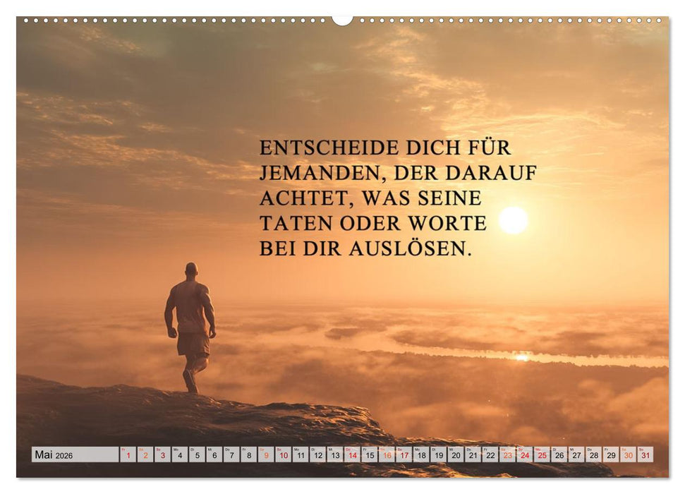 Weisheit und Motivation - Inspiration voller Sinn und Stärke (CALVENDO Wandkalender 2026)