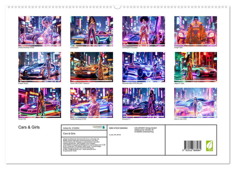 Cars & Girls (CALVENDO Premium Wandkalender 2026)