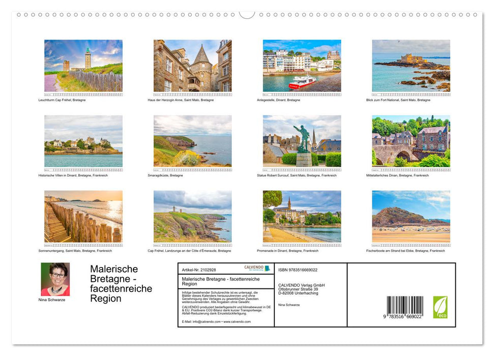 Malerische Bretagne - facettenreiche Region (CALVENDO Premium Wandkalender 2026)