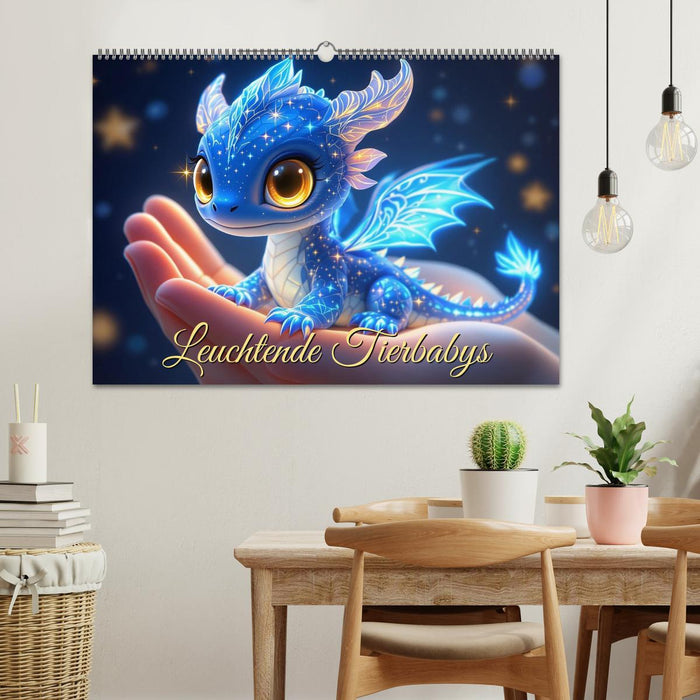 Leuchtende Tierbabys (CALVENDO Wandkalender 2026)