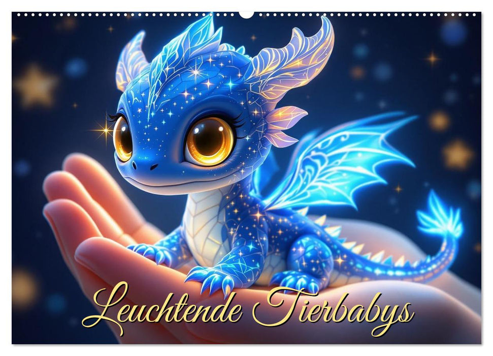 Leuchtende Tierbabys (CALVENDO Wandkalender 2026)