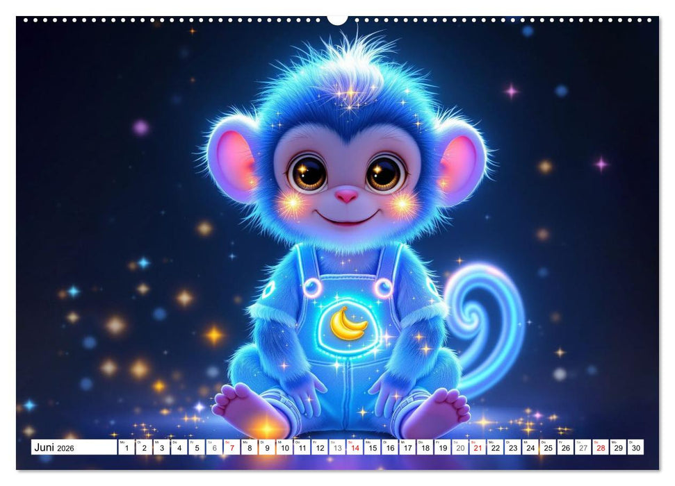 Leuchtende Tierbabys (CALVENDO Wandkalender 2026)