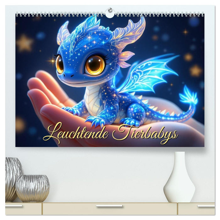 Leuchtende Tierbabys (CALVENDO Premium Wandkalender 2026)