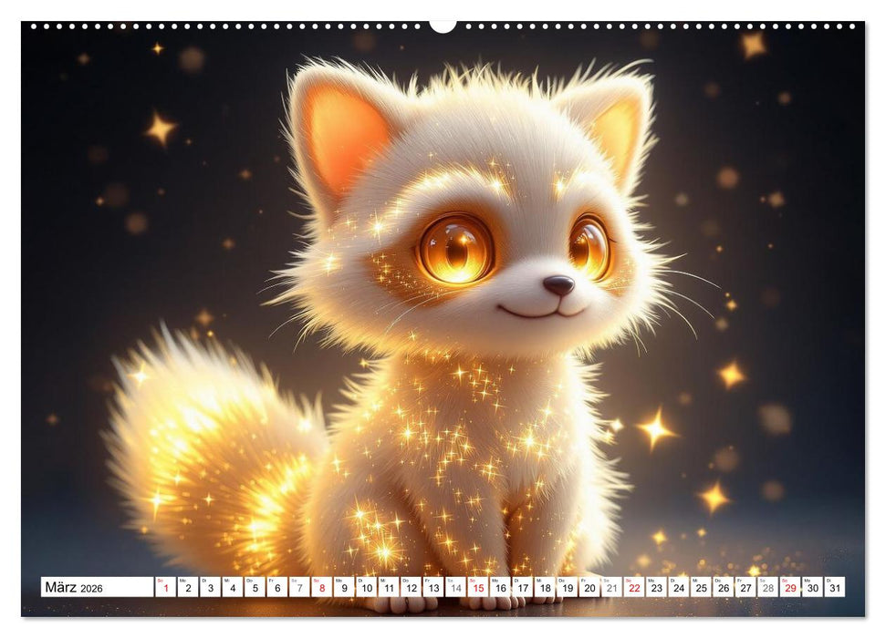 Leuchtende Tierbabys (CALVENDO Premium Wandkalender 2026)