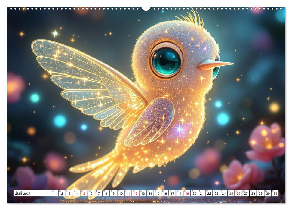 Leuchtende Tierbabys (CALVENDO Premium Wandkalender 2026)
