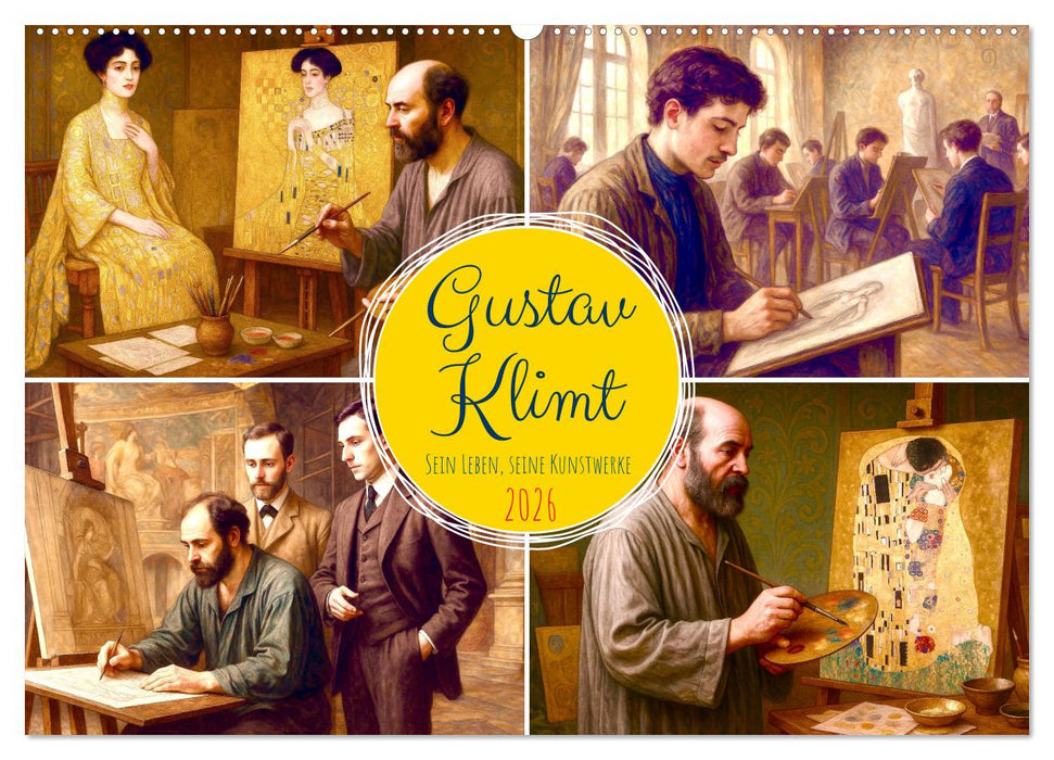 Gustav Klimt. Sein Leben, seine Kunstwerke (CALVENDO Wandkalender 2026)