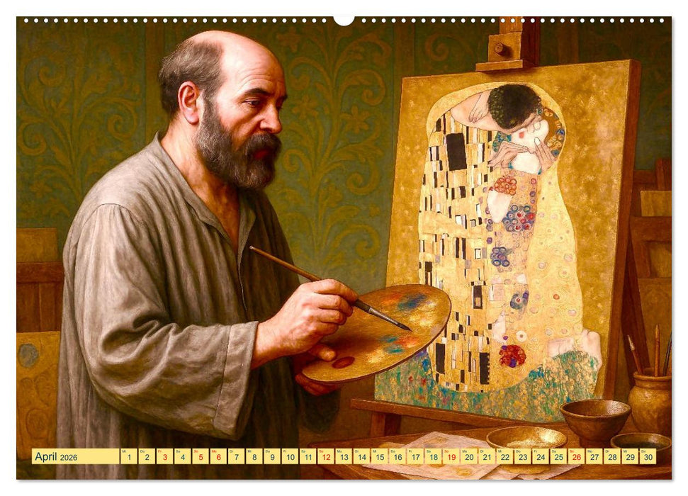 Gustav Klimt. Sein Leben, seine Kunstwerke (CALVENDO Wandkalender 2026)