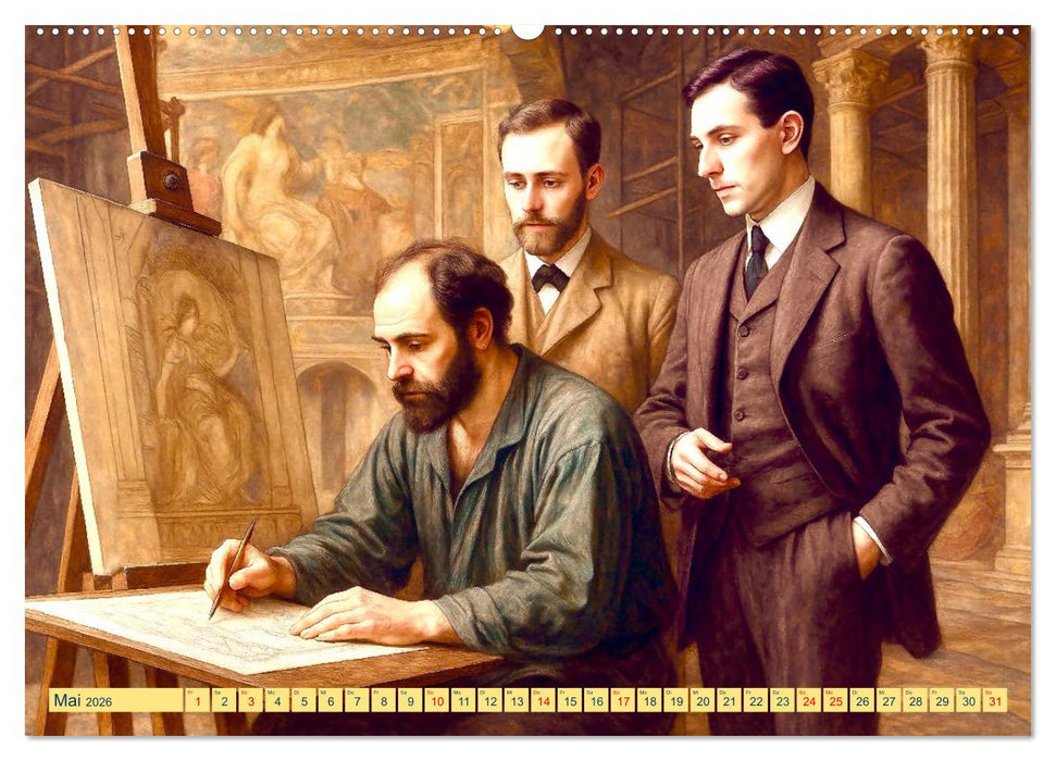 Gustav Klimt. Sein Leben, seine Kunstwerke (CALVENDO Wandkalender 2026)