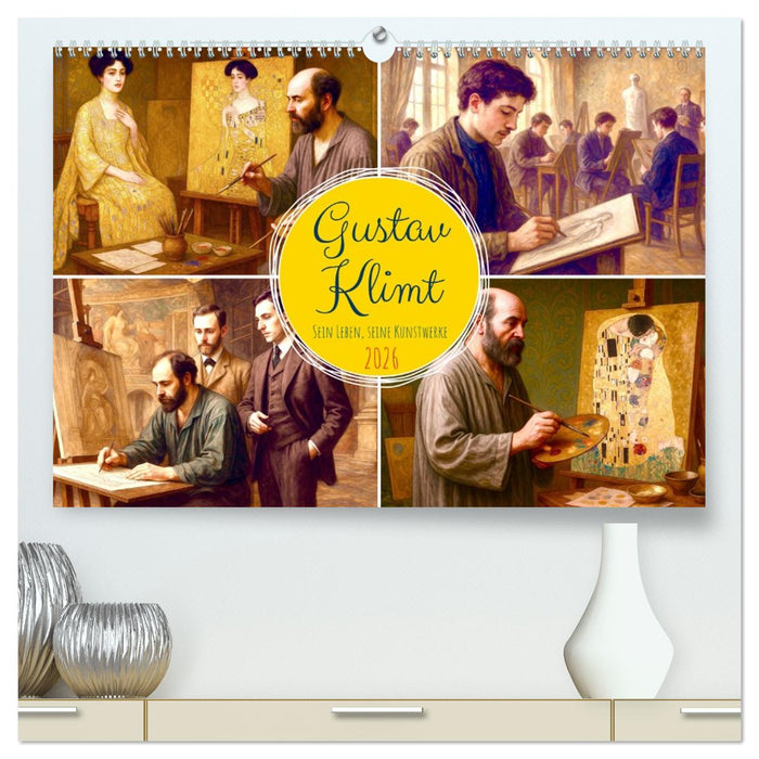 Gustav Klimt. Sein Leben, seine Kunstwerke (CALVENDO Premium Wandkalender 2026)