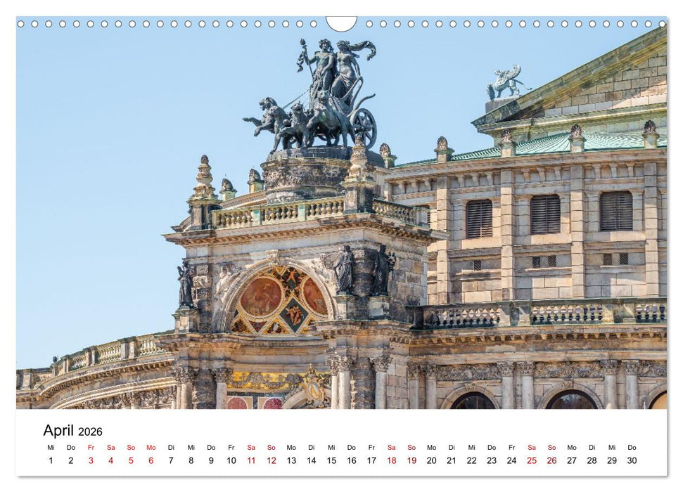 Dresden, Atmosphäre der Altstadt (CALVENDO Wandkalender 2026)