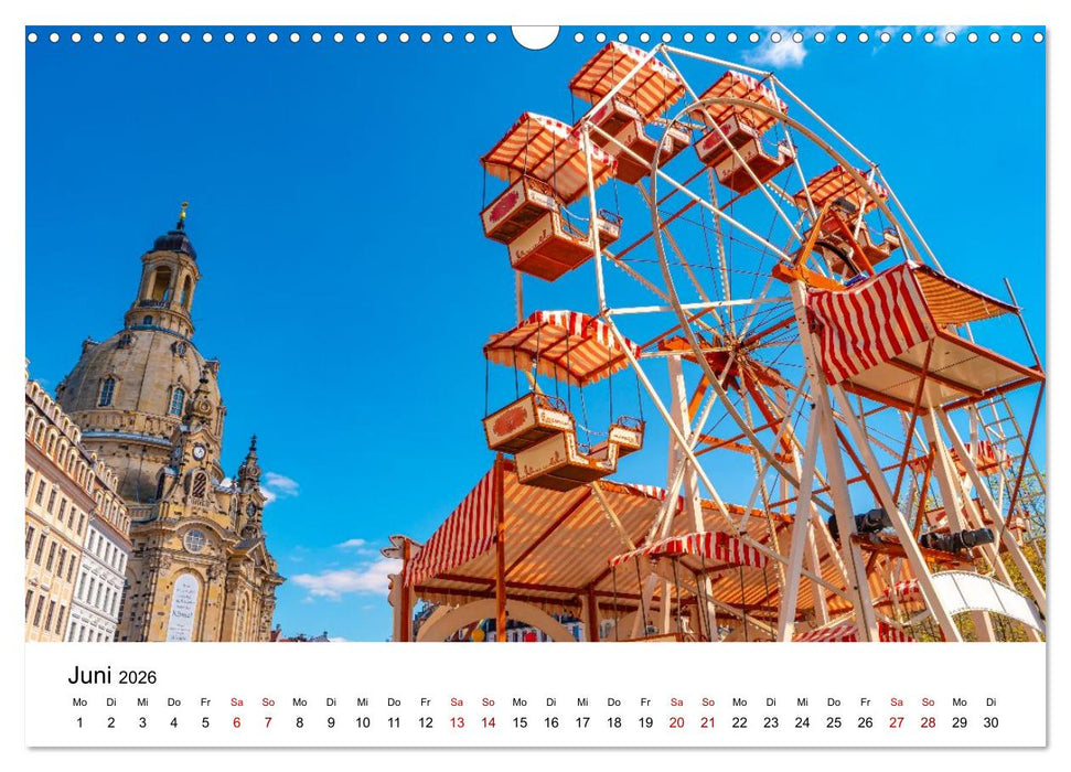 Dresden, Atmosphäre der Altstadt (CALVENDO Wandkalender 2026)