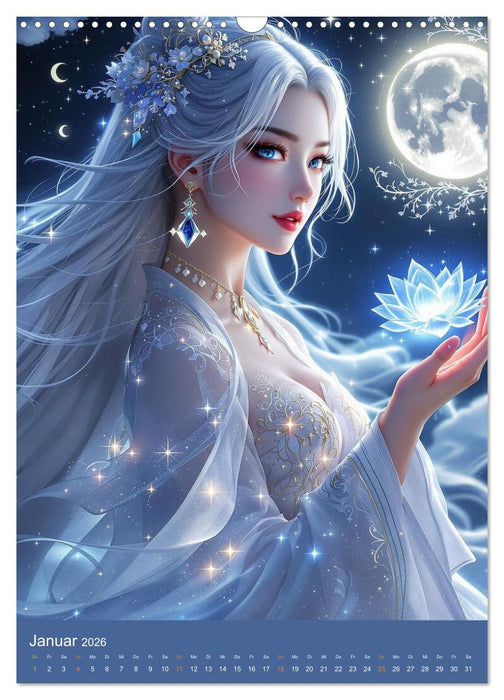 Göttinnen im chinesischem Stil (CALVENDO Wandkalender 2026)