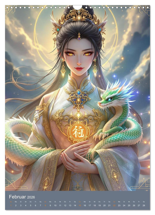 Göttinnen im chinesischem Stil (CALVENDO Wandkalender 2026)
