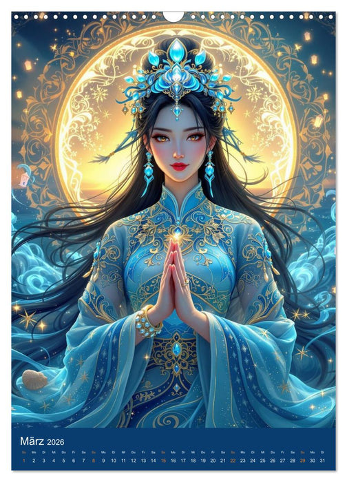 Göttinnen im chinesischem Stil (CALVENDO Wandkalender 2026)