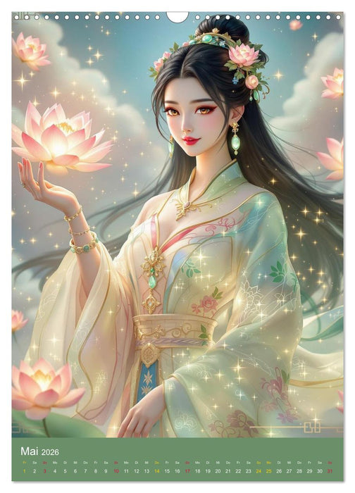 Göttinnen im chinesischem Stil (CALVENDO Wandkalender 2026)
