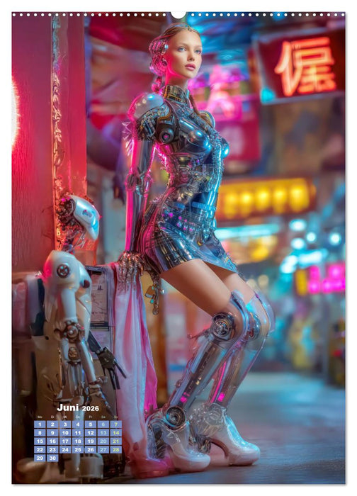 Cyberpunk Ästhetik – Neonstadt mit seinne Bewohnern (CALVENDO Wandkalender 2026)