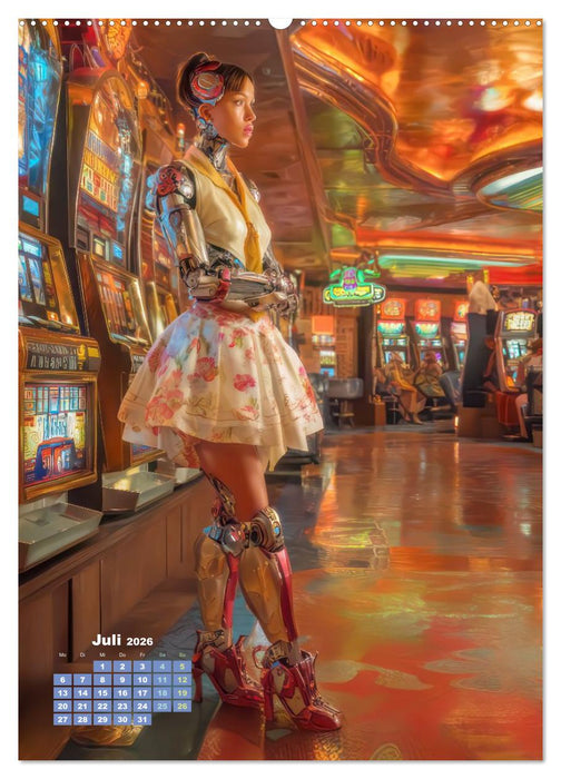 Cyberpunk Ästhetik – Neonstadt mit seinne Bewohnern (CALVENDO Premium Wandkalender 2026)