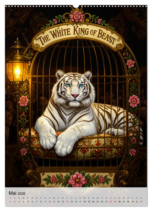 Zirkus der Kuriositäten - Vintage, Faszination und Manege (CALVENDO Premium Wandkalender 2026)