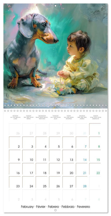 Dachshunds Illustrations - A hunter with humorous nature (CALVENDO Monthly Calendar 2026)