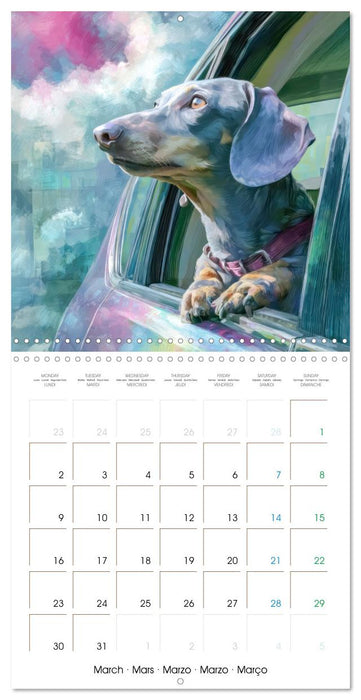 Dachshunds Illustrations - A hunter with humorous nature (CALVENDO Monthly Calendar 2026)
