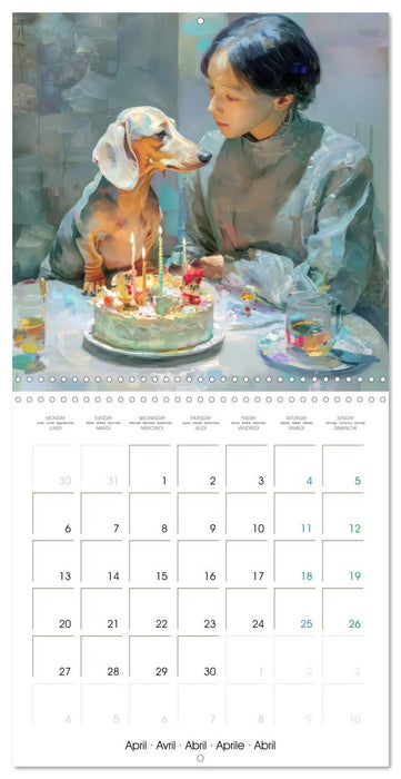 Dachshunds Illustrations - A hunter with humorous nature (CALVENDO Monthly Calendar 2026)