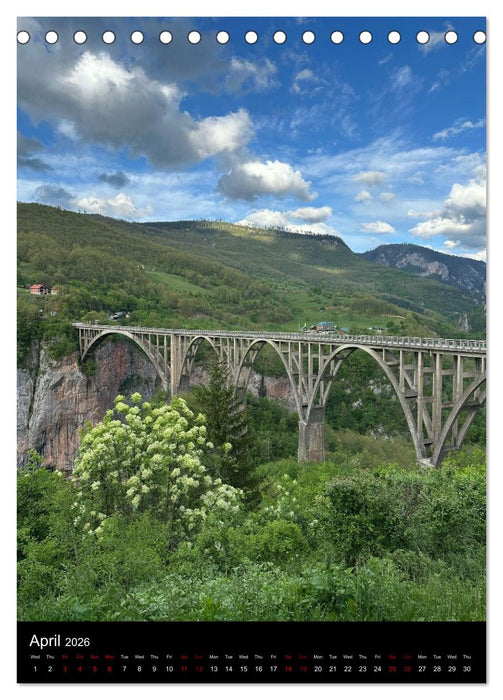 Durmitor — Majestic Peaks of Montenegro (CALVENDO Monthly Calendar 2026)