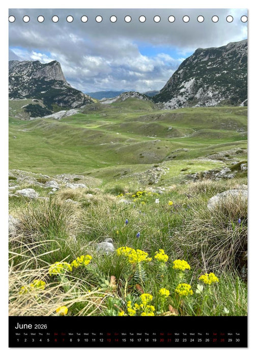 Durmitor — Majestic Peaks of Montenegro (CALVENDO Monthly Calendar 2026)