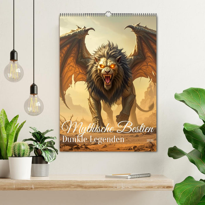 Mythische Bestien – Dunkle Legenden (CALVENDO Wandkalender 2026)