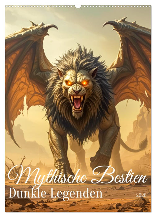 Mythische Bestien – Dunkle Legenden (CALVENDO Wandkalender 2026)