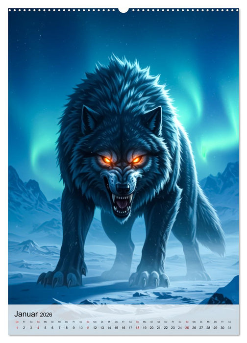 Mythische Bestien – Dunkle Legenden (CALVENDO Wandkalender 2026)