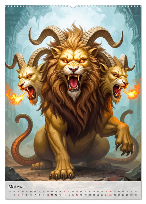 Mythische Bestien – Dunkle Legenden (CALVENDO Wandkalender 2026)