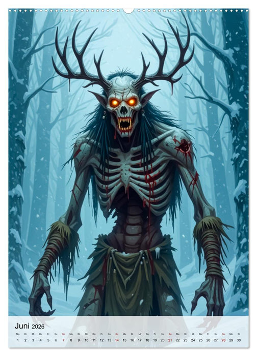 Mythische Bestien – Dunkle Legenden (CALVENDO Wandkalender 2026)