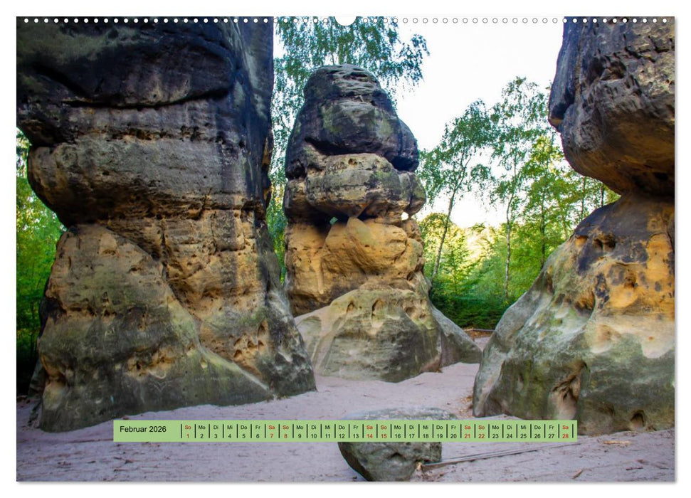 Sächsische Schweiz - Erlebnisse eines Herbsturlaubs (CALVENDO Premium Wandkalender 2026)