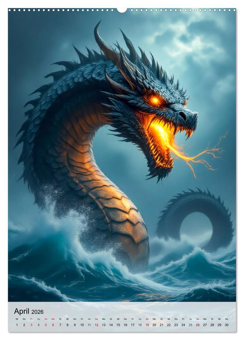 Mythische Bestien – Dunkle Legenden (CALVENDO Premium Wandkalender 2026)
